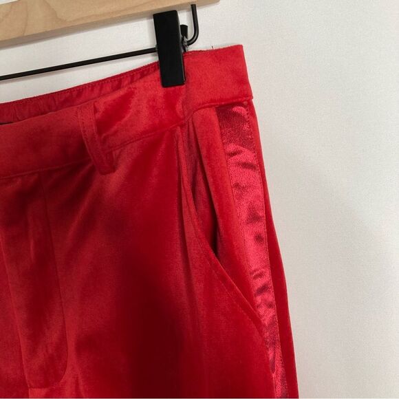 NWT 7 For All Mankind Velour Velvet Bootcut Pants Size 8 High Rise Tuxedo - Picture 4 of 8